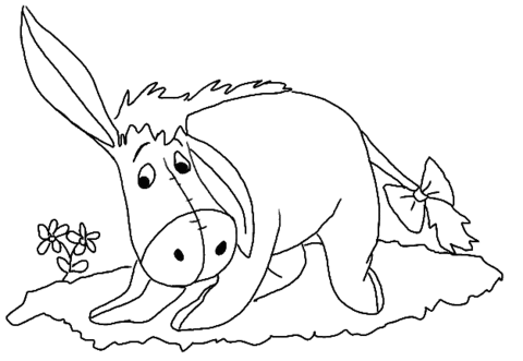 Picture Of Eeyore  Coloring Page